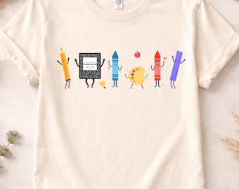 Camiseta personalizada para profesores de regreso a clases, camisetas personalizadas para equipos de profesores, camiseta con dibujo de nivel de grado