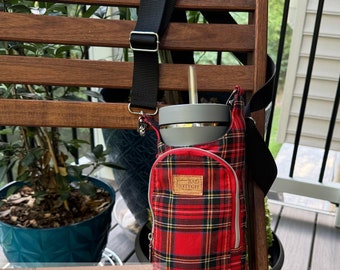 Water Bottle Sling Bag | Crossbody Water Bottle Holder | Large Beverage Bag