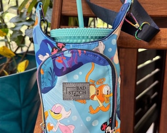 Water Bottle Sling Bag | Crossbody Water Bottle Holder | Large Beverage Bag | Mickey Sketch Sling Bag | Mickey Parks Bag