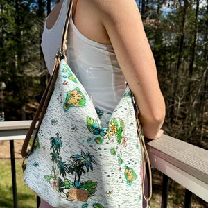 Convertible Backpack Purse | Slouchy Handbag | Maui Hawaii Purse |Travel Purse | Classy Antitheft Bag | Gift for Travel Mom