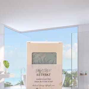 Handcrafted Shea Butter Soap Bar: Coastal Scent, Natural Skincare