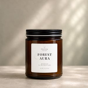 Vela de soja Forest Aura: Pimenta-do-reino, Musgo e Patchouli - 198g