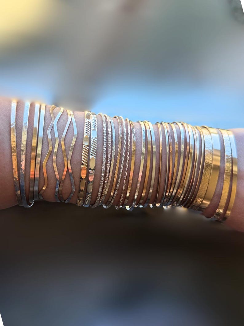 Permanent Bangles Permanent Jewelry Bangle - Gold Fill, Sterling Silver, Rose Gold Fill ...