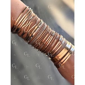 Permanent Jewelry Bangle - Gold Fill, Sterling Silver, Rose Gold Fill