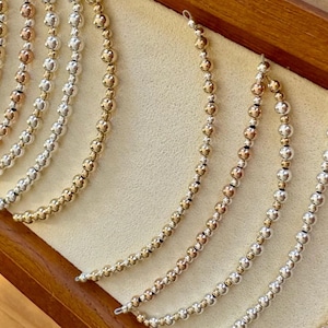 Hallie Beaded 14k Gold Fill and Sterling Silver Glow Up for Permanent Jewelry, Beaded Bracelet, Permanent Jewelry Supplies, Connector
