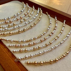 Madison Beaded 14k Gold Fill and Sterling Silver Glow Up for Permanent Jewelry, Beaded Bracelet, Permanent Jewelry Supplies, Connector