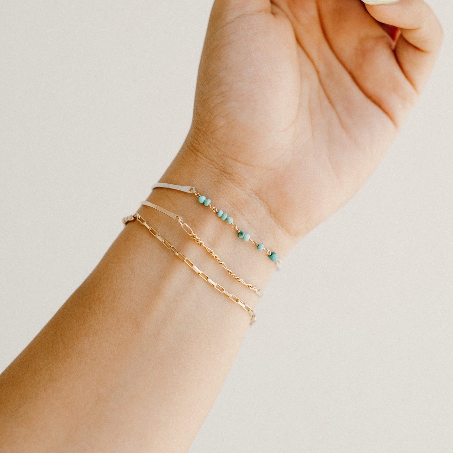 Permanent Bangles NEW! Beaded Permanent Jewelry Bangle - 14k Gold Fill, Sterling Silver ...