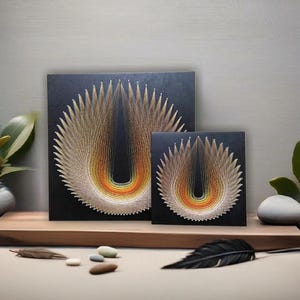 3D String Art Mandala: Geometric Abstract Line Art