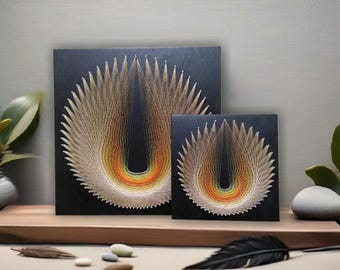 3D String Art Mandala: Geometric Abstract Line Art