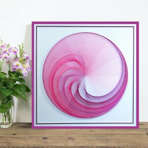 Pink Mandala String Art, 3D Geometric Wall Decor