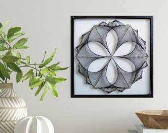 3D Mandala String Art, Geometric Wall Decor