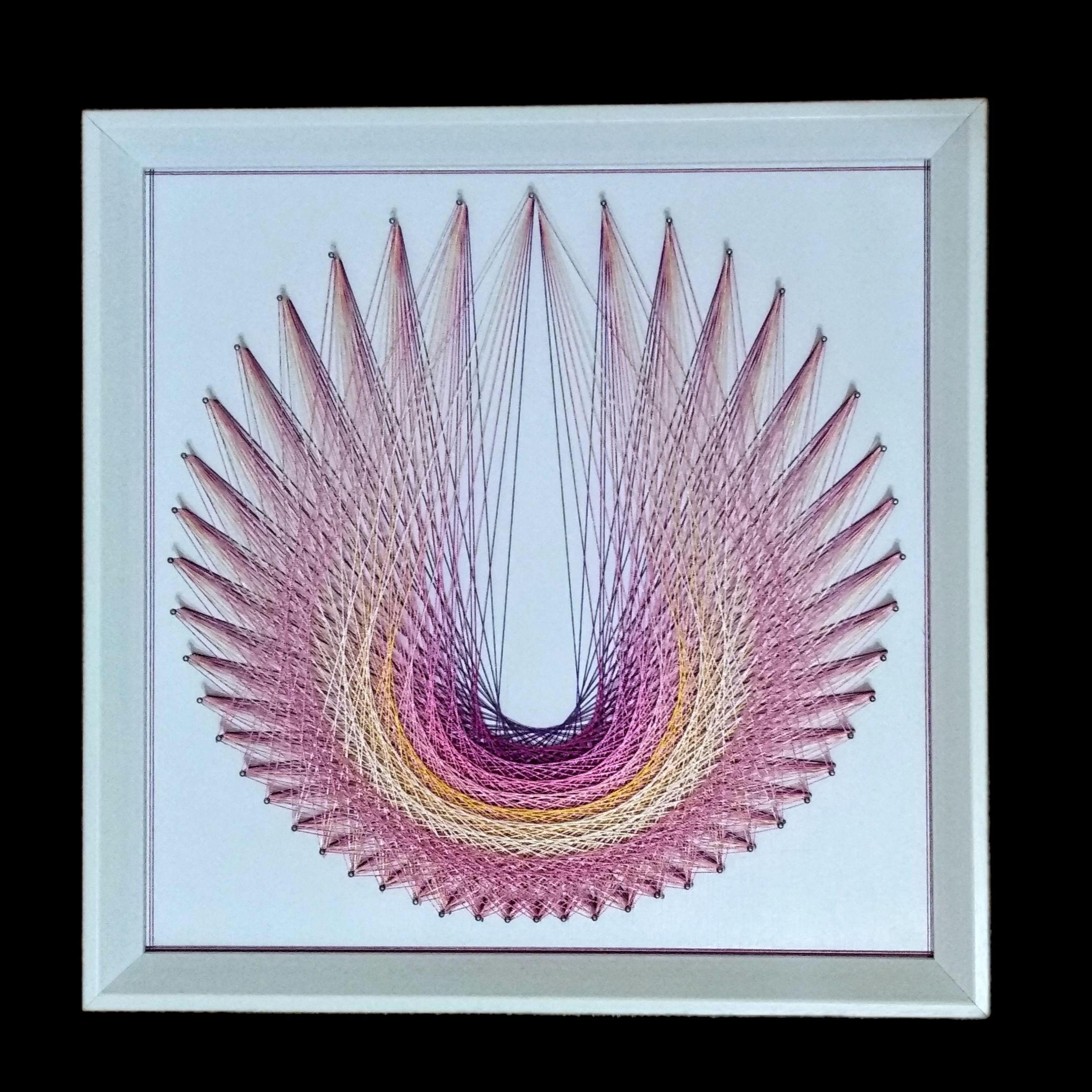 String Design Peacock Handmade Mandala String Art: Peacock Tail Design, 3D Effect - Etsy ...