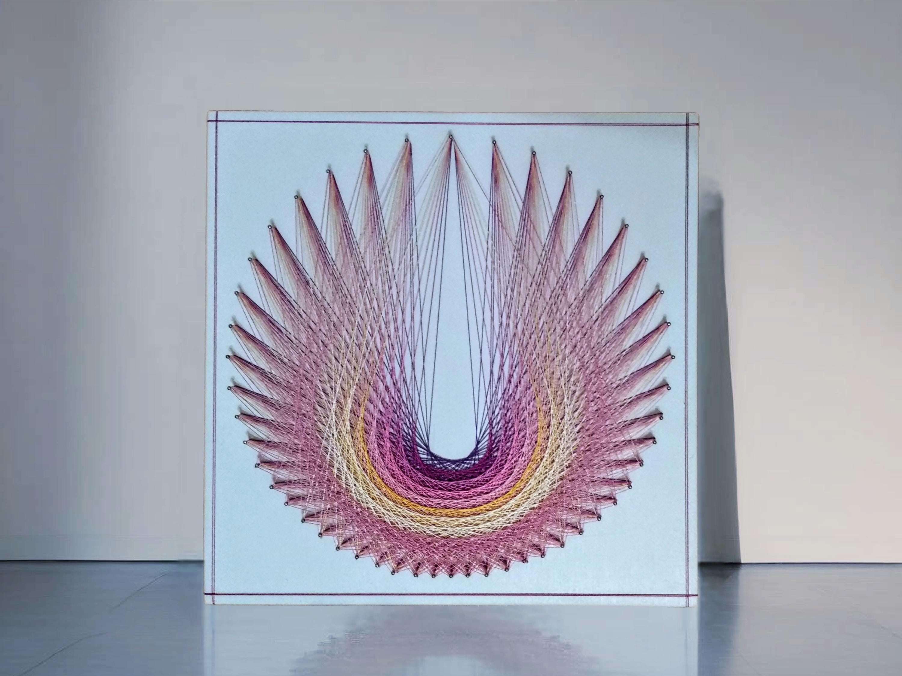 String Design Peacock Handmade Mandala String Art: Peacock Tail Design, 3D Effect - Etsy ...