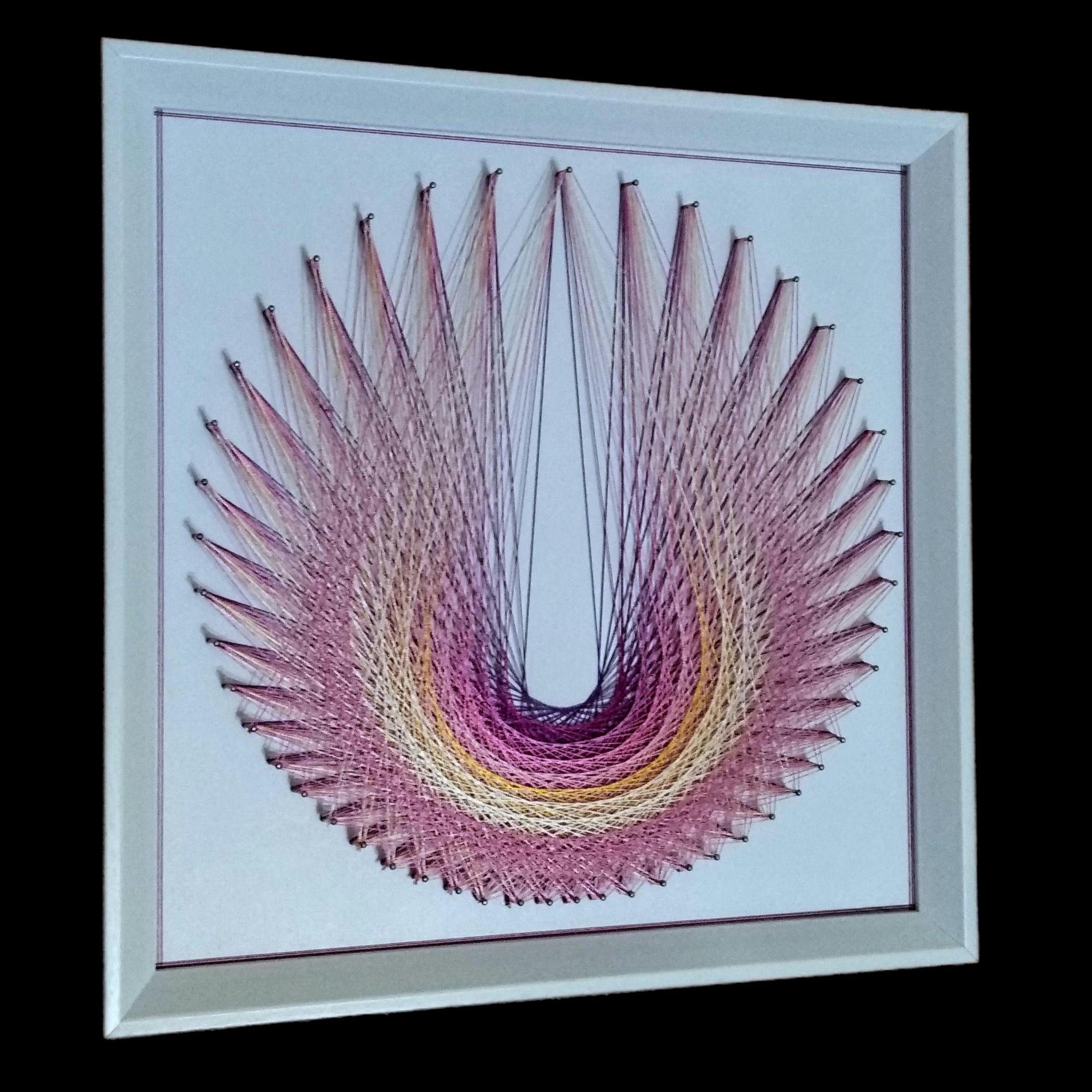 String Design Peacock Handmade Mandala String Art: Peacock Tail Design, 3D Effect - Etsy ...