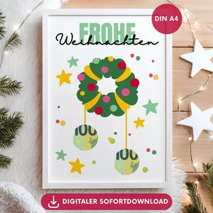 Christmas money gift poster Christmas wreath Give money as a gift for Christmas, money voucher Money gift PDF Christmas Last Minute