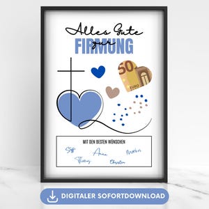 Money gift confirmation cross with heart picture money gift, gift confirmation money, gift idea confirmation boy money gift poster
