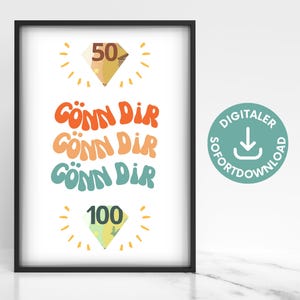 Póster divertido de regalo de dinero, cumplidor de deseos, regalar dinero para imprimir, regalo divertido de última hora, envolver billetes