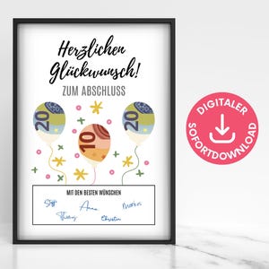 Regalo per la laurea, regalo last minute per la laurea, confezionare banconote, poster regalo in denaro per realizzare desideri