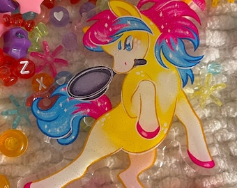 Pan Pride Pony Acrylic Keychain