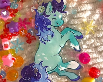 Gay Pride Pony Acrylic Keychain