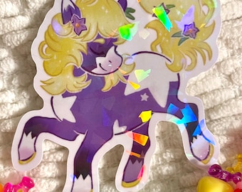 Nonbinary Pride Pony Holographic Vinyl Sticker