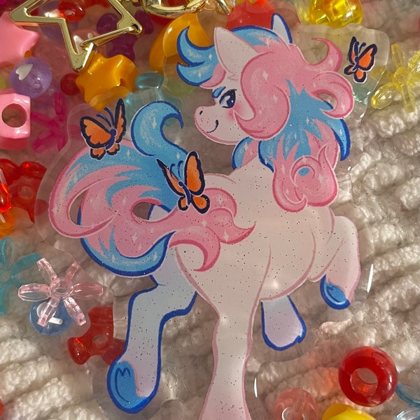 Trans Pride Pony Acrylic Keychain