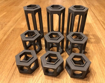 instead of Gravitrax height stones, set of 9 columns, 3 x 100 mm, 3 x 50 mm, 3 x 30 mm