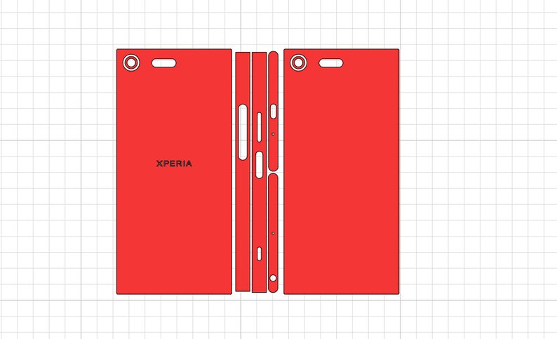 sony xperia zx premium skin template image 1