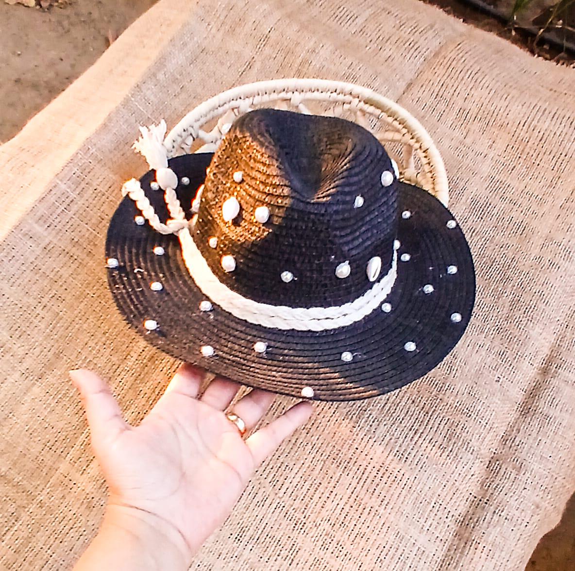Boho Hat With Shells Rope Tassels Handmade Beach Hat With 