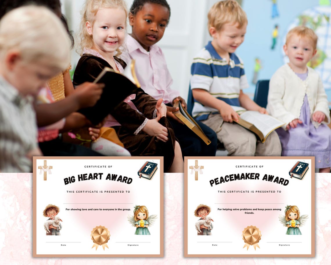 Vacation Bible School Ribbons For Graduation Vacation Bible School Certificate, VBS Awards, Sunday School, Childrens ...