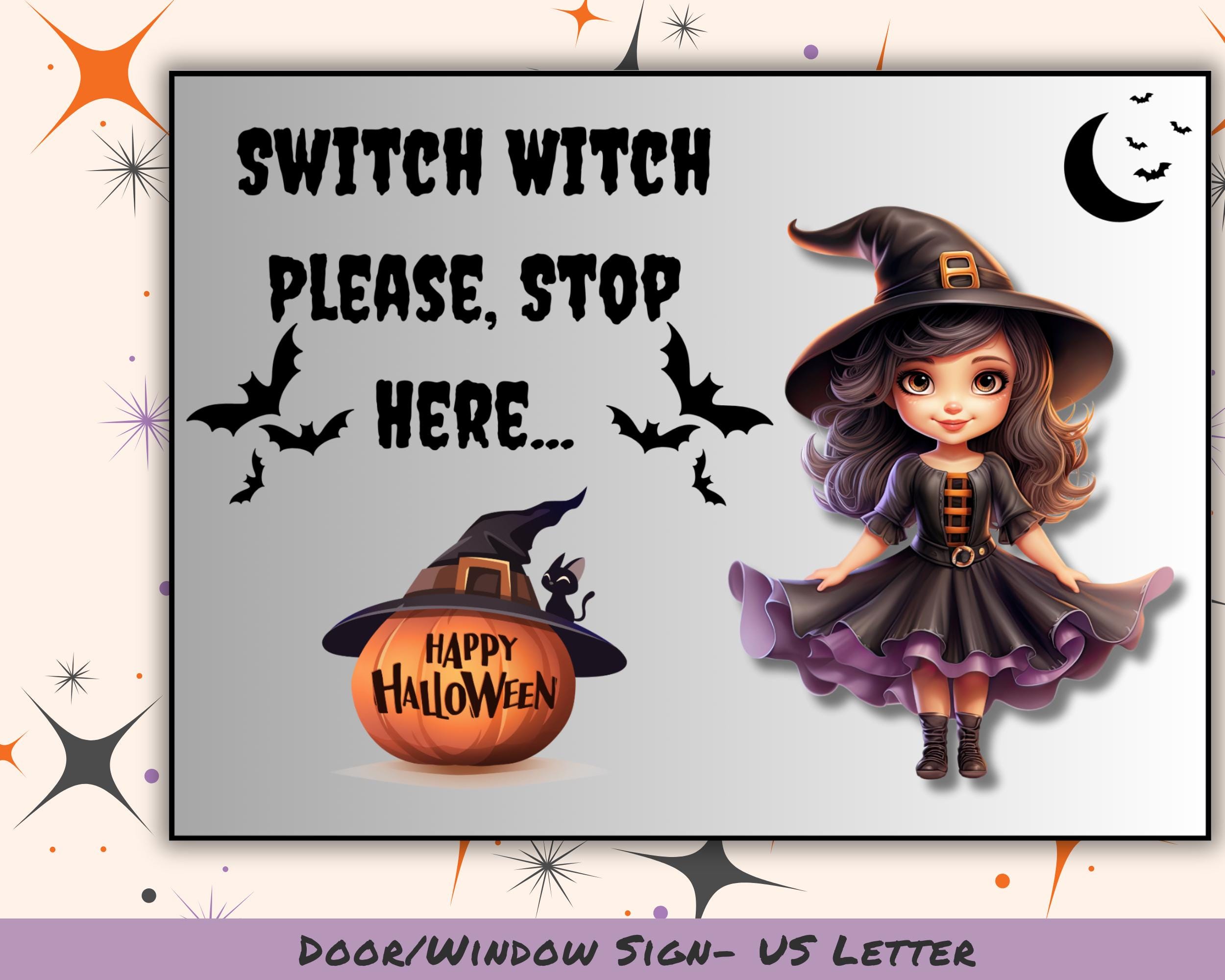 Jeu Switch Witch - Une tradition magique d'Halloween pour les enfants !, Lettre imprimable Switch Witch, Lettre Halloween, Sorcière des bonbons, Jeu d