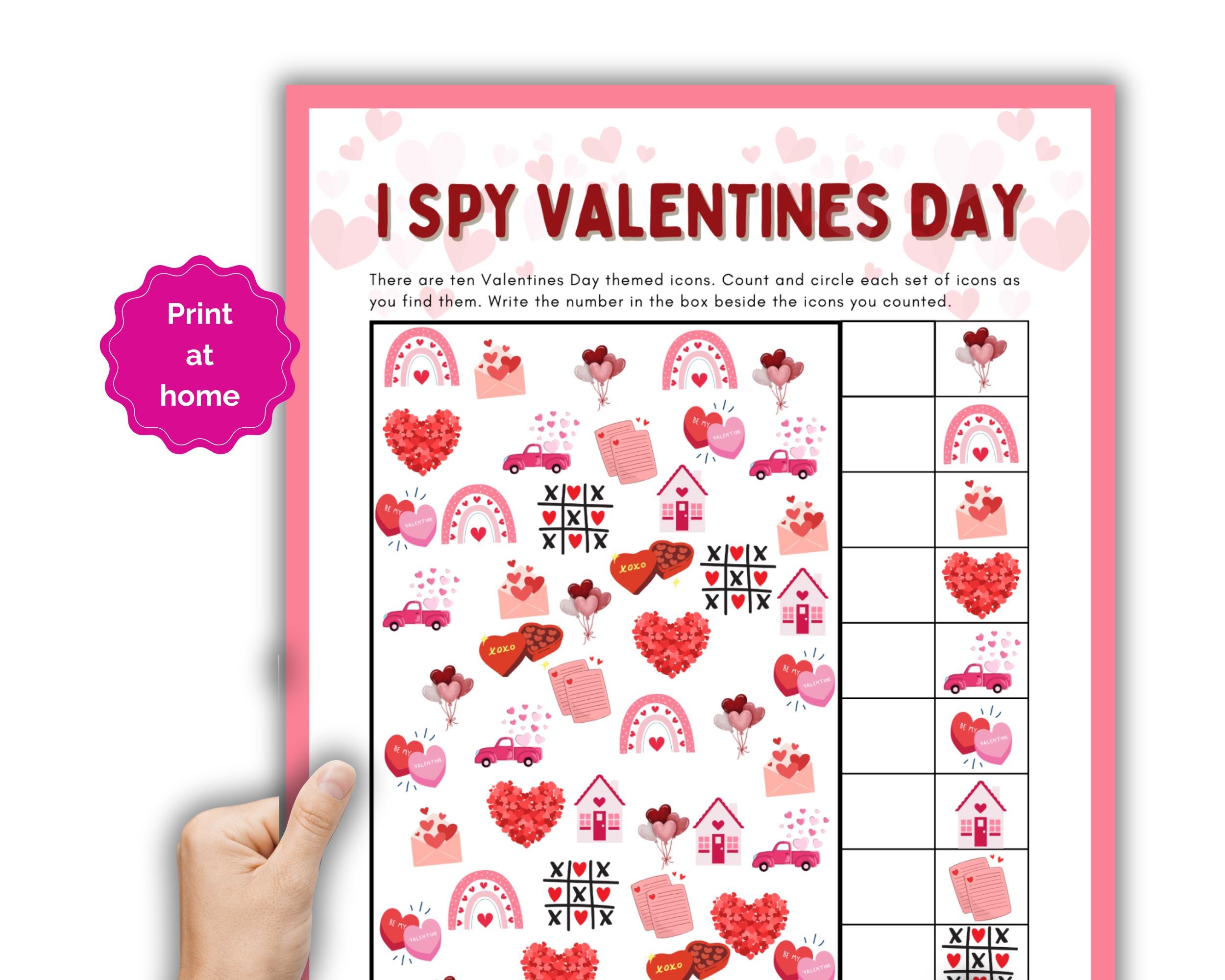 Valentines Day I Spy Game | Printable Activity for Kids | Fun ...