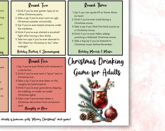 Weihnachtsgetränk, wenn Spiel, Urlaubsspiele, Trinkspiel für Erwachsene, Gruppenspiel Weihnachten, Weihnachtsgetränkespiel, Virtuelle Büro-Weihnachtsfeier