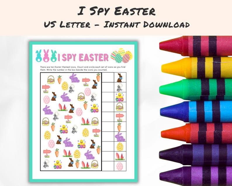 Easter I Spy Game | Printable Activity for Kids | Fun & Educational Kid ...