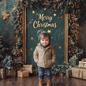 Weihnachten dunkelgrün Studio digitaler Hintergrund, Urlaub Porträt digitaler Hintergrund, festliche kreative Kinder zusammengesetzt, Photoshop-Overlay