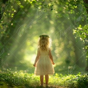 Fondo digital Summer Green Woodland, Forest Woods, fotografía de retratos de bellas artes telón de fondo digital, compuesto creativo, hierba, árboles