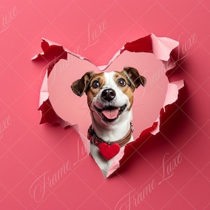 Sovrapposizione di cuore di carta strappato rosso PNG, sfondo digitale per San Valentino, sfondo digitale composito, sovrapposizione di Photoshop, muro di carta, carta scoppiata