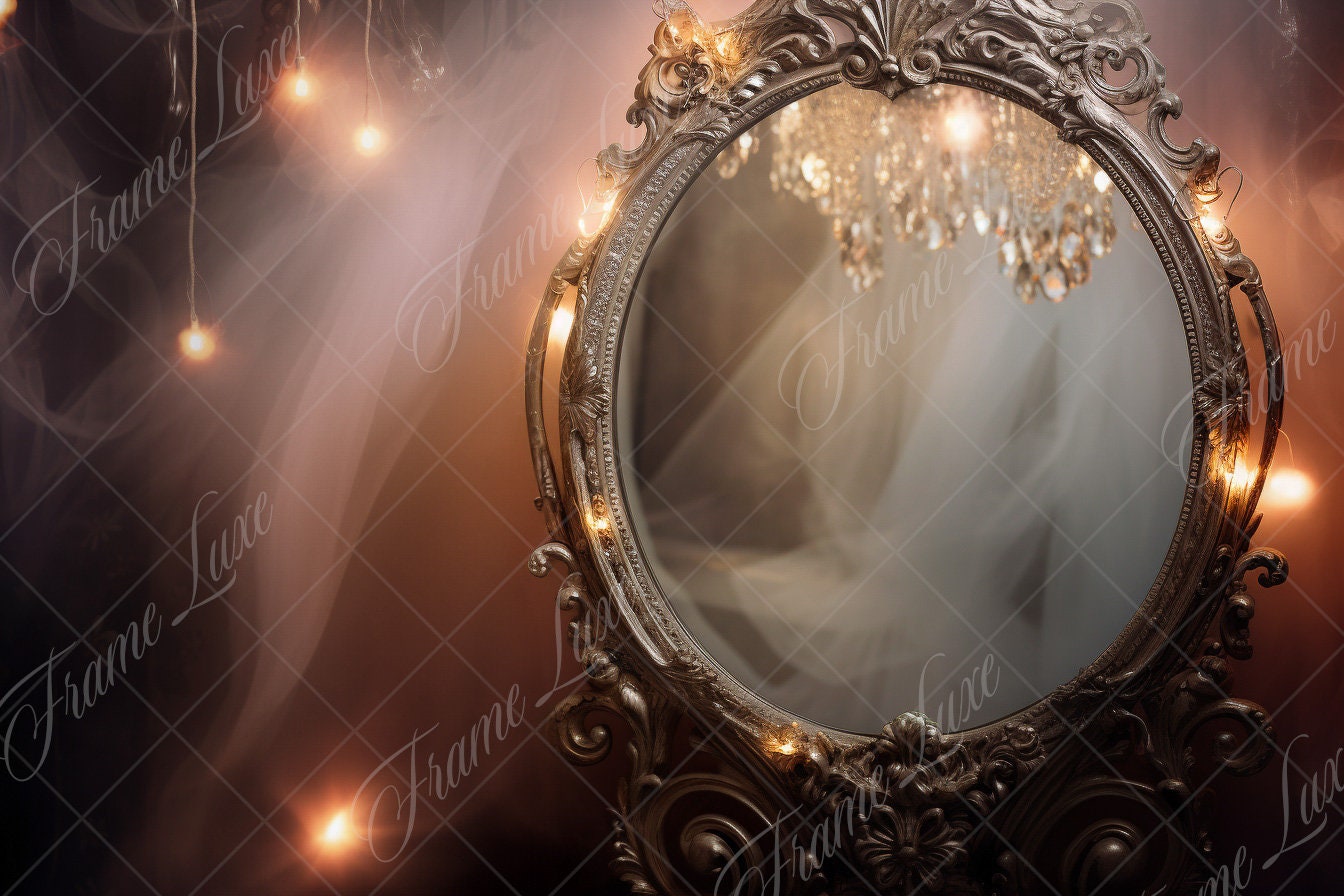 Magic Mirror Digital Background Fine Art Portrait Photography Digital Magic Mirror Digital Background Fine Art Portrait Photography Digital