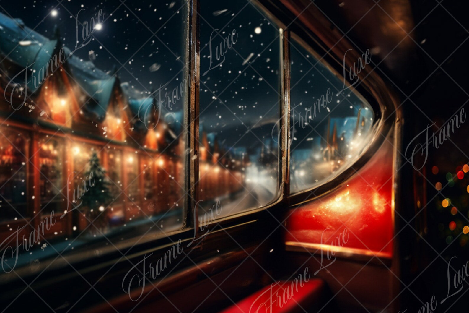Christmas Polar Express Train Digital Background, Fine Art Holiday ...
