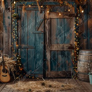 Western Cowboy Rustic Barn Digital Background, Summer Kids Portrait ...