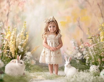 Spring Easter Egg digital background, Fine Art portrait photography digital backdrop, fantasy creative composite, Photoshop overlay