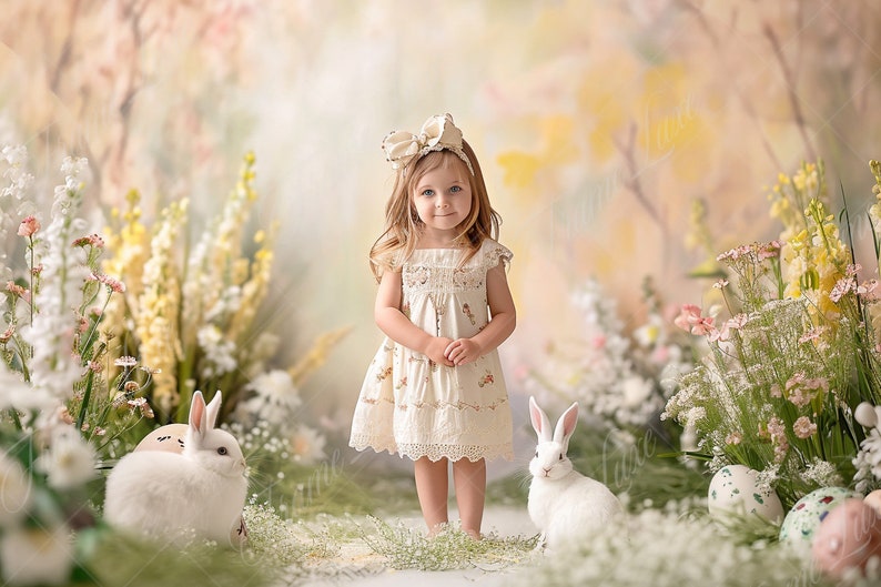 Spring Easter Egg digital background, Fine Art portrait photography digital backdrop, fantasy creative composite, Photoshop overlay image 1