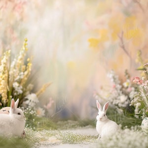 Spring Easter Egg digital background, Fine Art portrait photography digital backdrop, fantasy creative composite, Photoshop overlay image 2