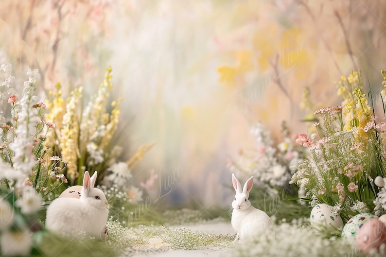 Spring Easter Egg digital background, Fine Art portrait photography digital backdrop, fantasy creative composite, Photoshop overlay image 2