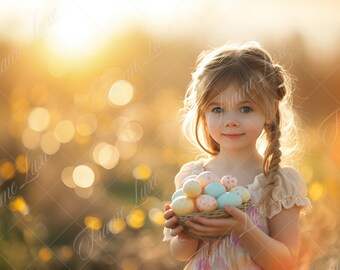 Spring Soft Focus Open Field digital background, Fine Art portrait photography digital backdrop, Kids creative composite, Photoshop overlay