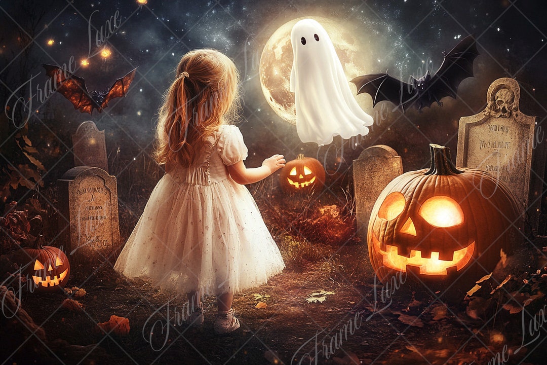 Halloween-Fotohintergrund 2,8x1,5 M – Mit Boo, Fledermäusen, Kürbissen & Spinnennetzen | Aus Vinyl, Für Kinderpartys & Dekoration