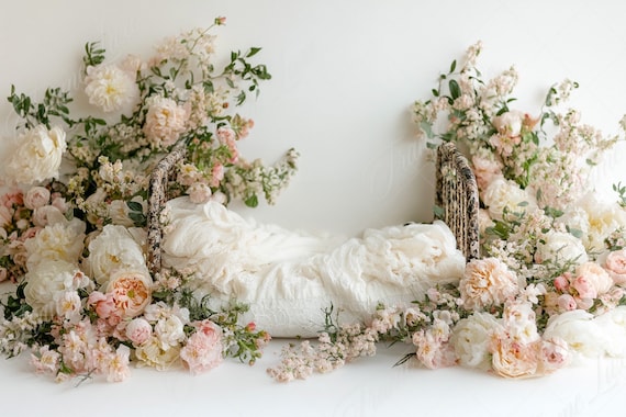 YongFoto Sfondo Fotografico In Vinile 1,5x1 M - Fiori Di Carta Rosa Floreale Per Festa Bambini, Compleanno, Studio E Regali