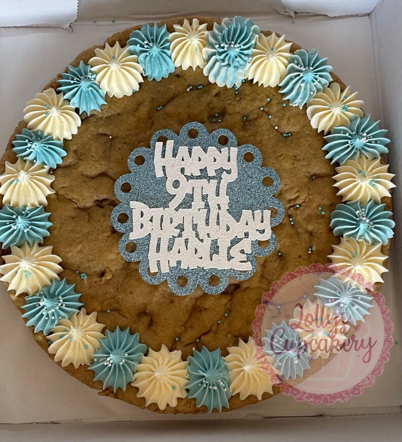 Giant Cookie, Brownie, Cake Personalised Topper Etsy UK