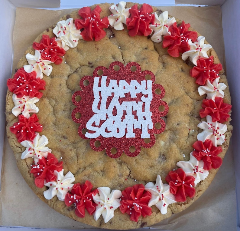 Giant Cookie, Brownie, Cake Personalised Topper Etsy UK