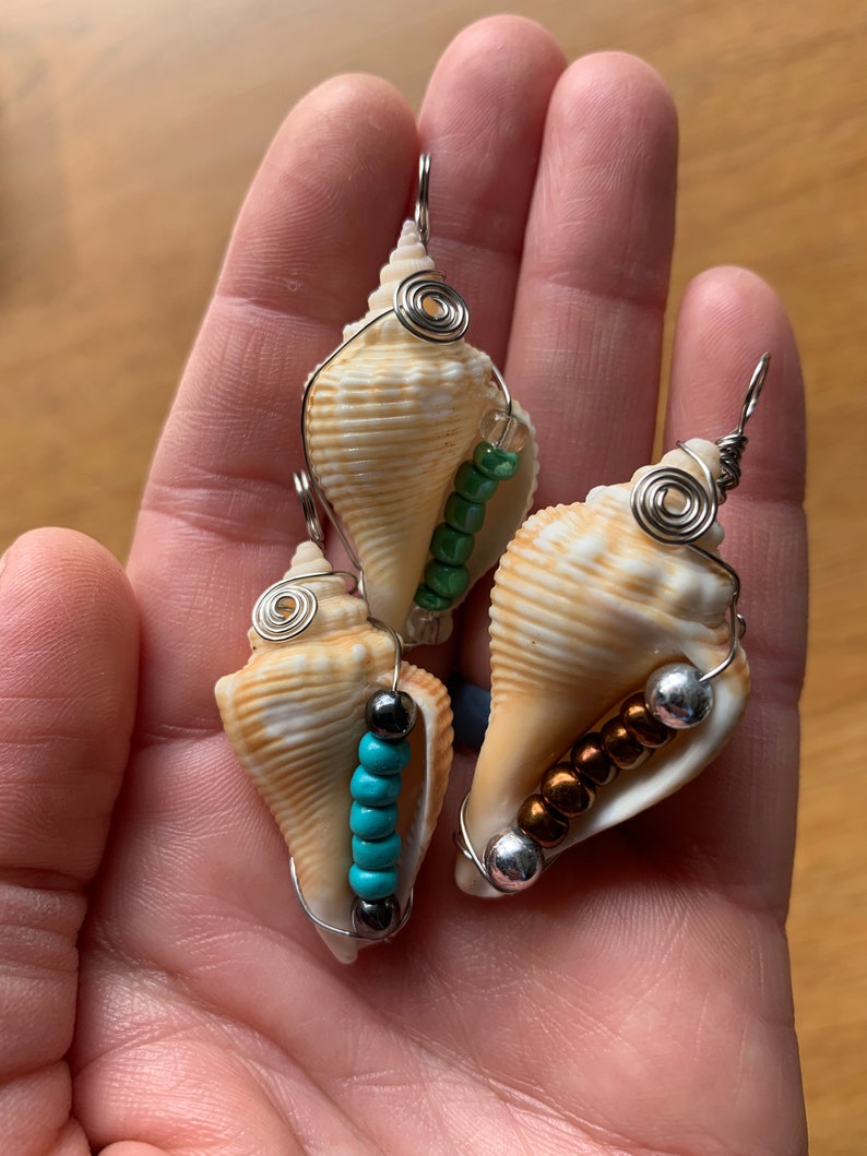 Seashell Fishing Line Necklaces Heart in the Wild Etsy